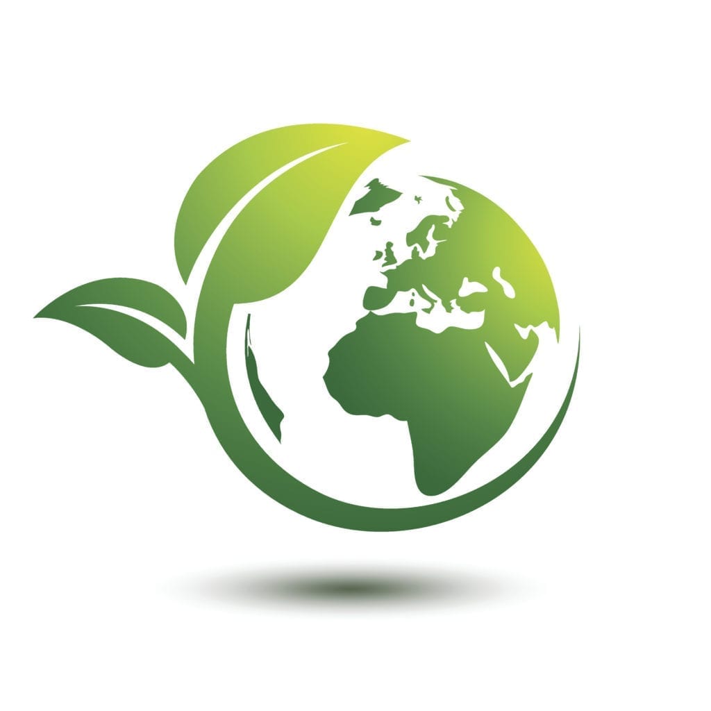 Green earth concept with leaves,vector illustration